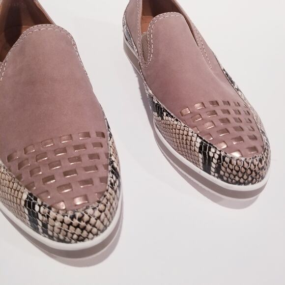 ARA Shoes Luftpolster Snake Print Studded Slip On Loafer - Picture 7 of 13